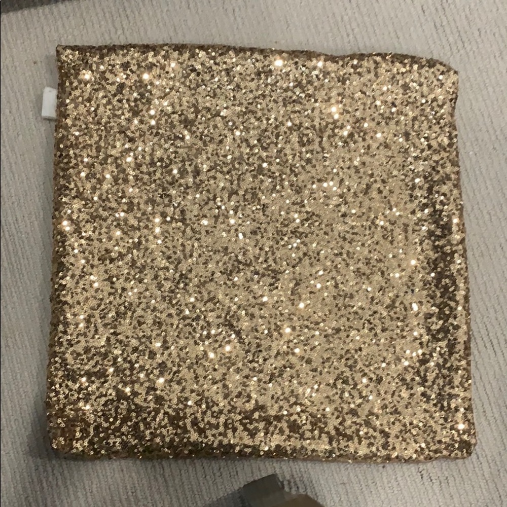Gold Sequin Pillow Cover